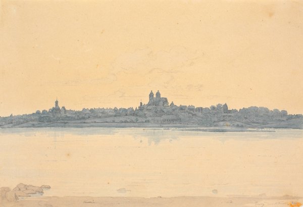 Main Product Photo of Viborg Seen from Asmild Klosterhave near Sonderso  Painting by Martinus Rorbye