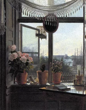 View from the Artist's Window by Martinus Rorbye - Oil Painting Reproduction