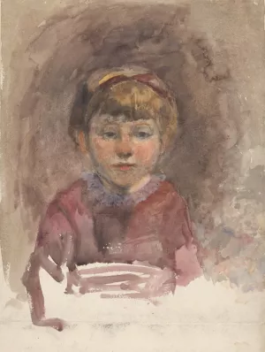 Kinderportretje, en face by Martinus Van Andringa Oil Painting