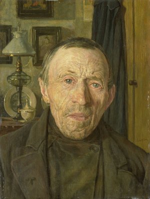 Boer uit Laren, Noord-Holland by Martinus Van Regteren Altena Oil Painting