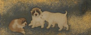 Puppies by Maruyama Okyo Oil Painting