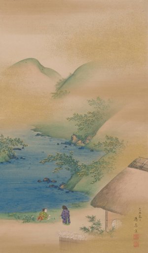 Three Jewel Rivers by Maruyama Oshin Oil Painting
