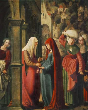 Meeting of Mary and Elisabeth by Marx Reichlich Oil Painting