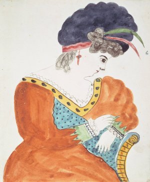 Young Woman Wearing a Turban by Mary Ann Willson Oil Painting