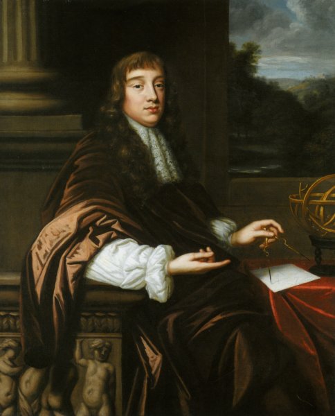 Portrait of a Mathematician by Mary Beale - Hand-Painted Oil Painting Reproduction
