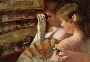 A Corner of the Loge painting by Mary Cassatt