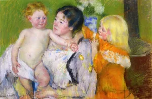 After the Bath by Mary Cassatt - Oil Painting Reproduction