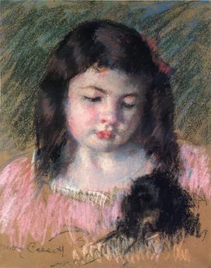 Bust of Francoise Looking Down painting by Mary Cassatt