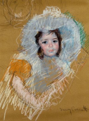 Buste de fillette by Mary Cassatt Oil Painting