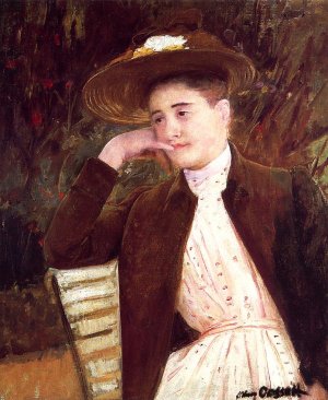 Celeste in a Brown Hat by Mary Cassatt Oil Painting