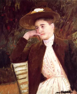 Celeste in a Brown Hat Oil painting by Mary Cassatt
