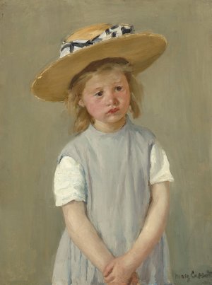 Child in a Straw Hat by Mary Cassatt Oil Painting