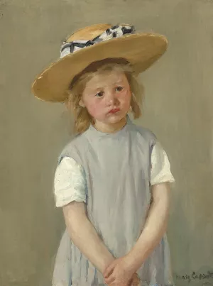 Child in a Straw Hat by Mary Cassatt Oil Painting