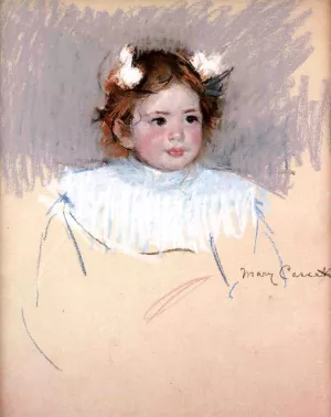 Ellen with Bows in Her Hair, Looking Right painting by Mary Cassatt