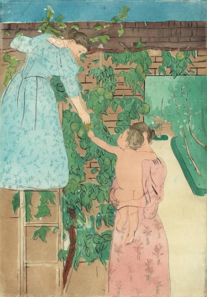 Main Product Photo of Gathering Fruit  Painting by Mary Cassatt