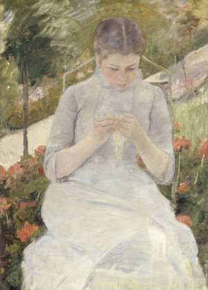 Girl in the Garden by Mary Cassatt Oil Painting