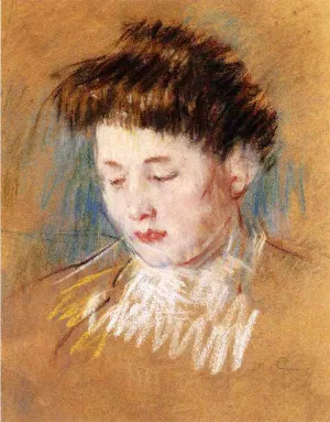 Head of Julie, Looking Down by Mary Cassatt Oil Painting