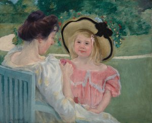 In The Garden by Mary Cassatt Oil Painting