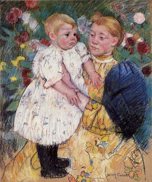 Main Product Photo of In the Garden Painting by Mary Cassatt