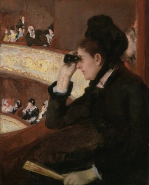 In The Loge by Mary Cassatt Oil Painting