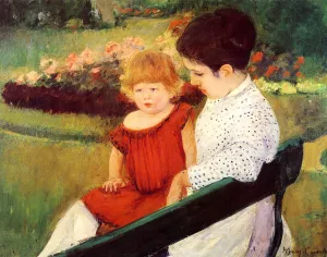 In the Park by Mary Cassatt - Oil Painting Reproduction