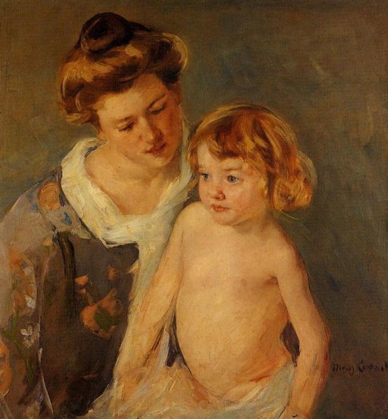 Main Product Photo of Jules Standing by His Mother Painting by Mary Cassatt