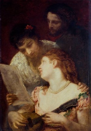 La musique by Mary Cassatt Oil Painting