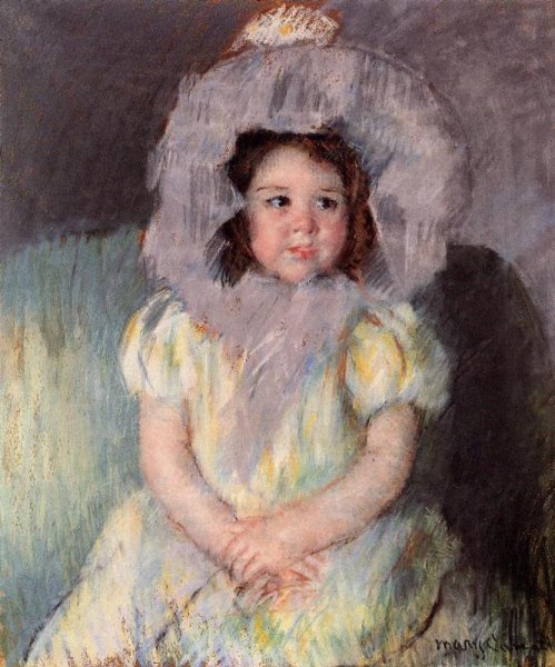 Main Product Photo of Margot in White Painting by Mary Cassatt