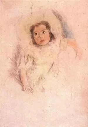 Margot Wearing a Bonnet by Mary Cassatt - Oil Painting Reproduction