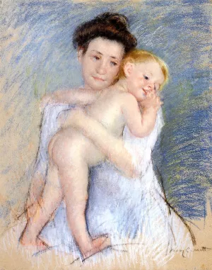 Maternal Tenderness by Mary Cassatt - Oil Painting Reproduction