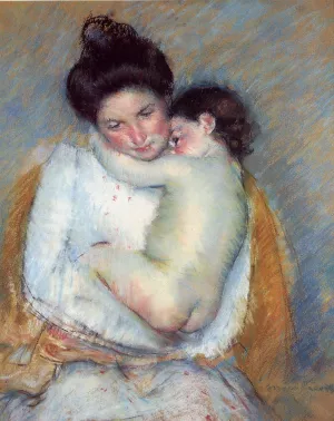 Mother and Child 3 by Mary Cassatt - Oil Painting Reproduction