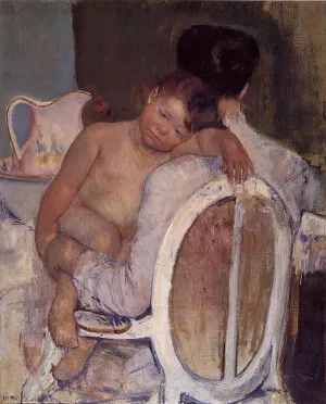 Mother Holding a Child in Her Arms by Mary Cassatt Oil Painting