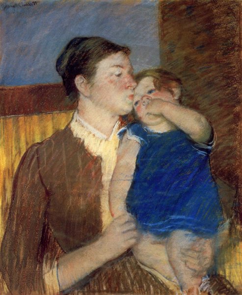 Main Product Photo of Mother's Goodnight Kiss Painting by Mary Cassatt