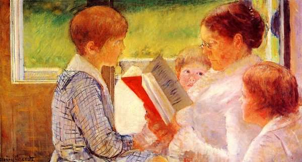 Main Product Photo of Mrs Cassatt Reading to Her Grandchildren Painting by Mary Cassatt