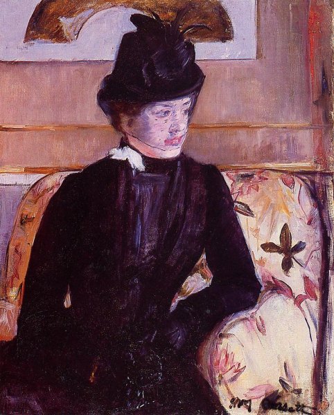 Main Product Photo of Mrs. Gardner Cassatt in Black Painting by Mary Cassatt