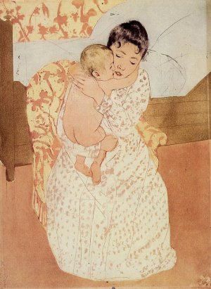 Nude Child by Mary Cassatt Oil Painting