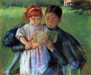 Nurse Reading to a Little Girl by Mary Cassatt - Oil Painting Reproduction
