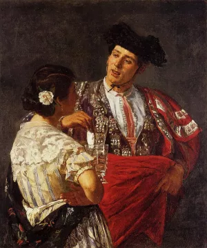 Offering the Panel to the Bullfighter by Mary Cassatt Oil Painting