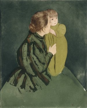 Peasant Mother and Child by Mary Cassatt Oil Painting
