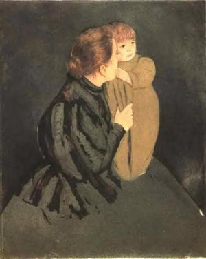 Peasant Mother and Child by Mary Cassatt Oil Painting
