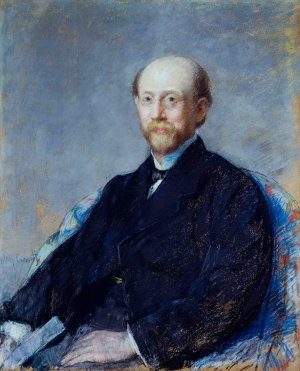 Portrait d'homme by Mary Cassatt Oil Painting