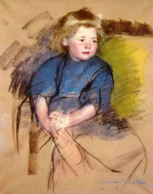 Portrait of a Young Girl Simone by Mary Cassatt Oil Painting