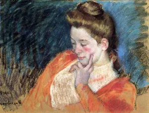 Portrait of a Young Woman by Mary Cassatt - Oil Painting Reproduction