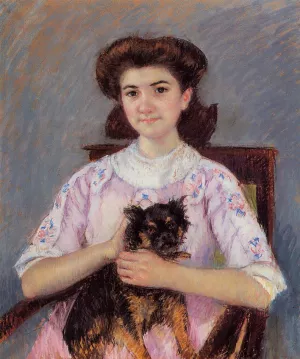 Portrait of Marie-Louise Durand-Ruel painting by Mary Cassatt
