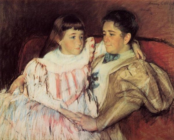 Main Product Photo of Portrait of Mrs Havemeyer and Her Daughter Electra Painting by Mary Cassatt