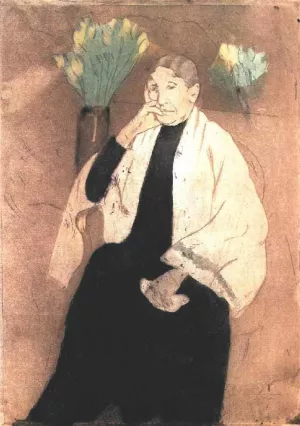 Portrait of the Artist's Mother by Mary Cassatt Oil Painting