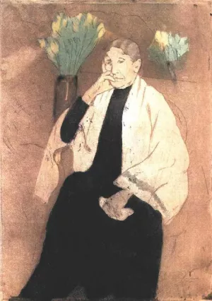Portrait of the Artist's Mother Oil painting by Mary Cassatt