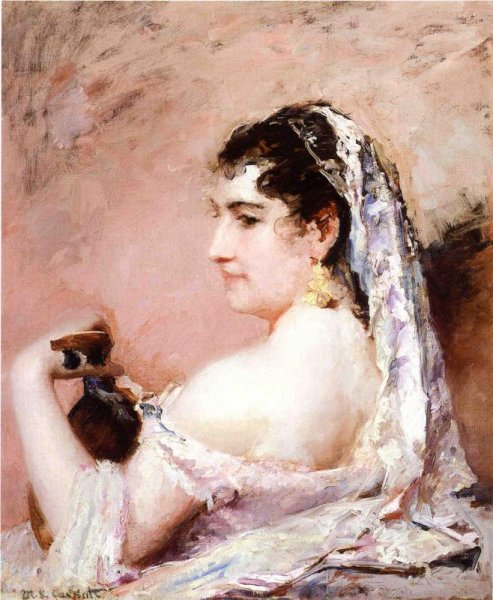 Roman Girl by Mary Cassatt - Hand-Painted Oil Painting Reproduction