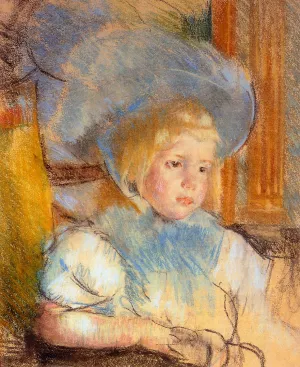 Simone in Plumed Hat by Mary Cassatt - Oil Painting Reproduction