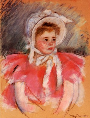 Simone in White Bonnet Seated with Clasped Hands no.1